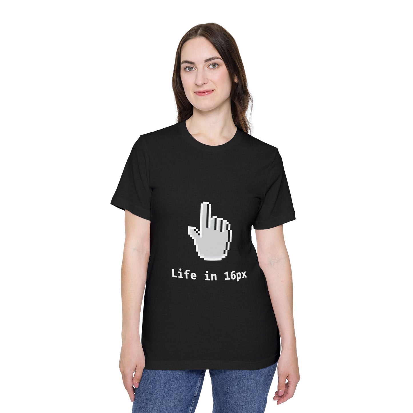 Life in 16px | Frontend Developer T-Shirt | Pixel-Perfect UI Design Tee | Usha Creations