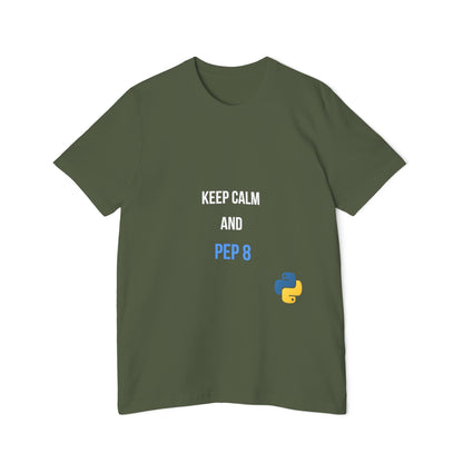 Keep Calm and PEP 8 | Funny Python Programming T-Shirt | Usha Creations