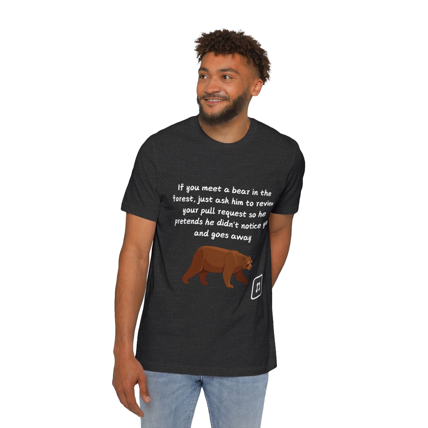 Bear Pull Request Review Developer Humor T Shirt | Coding Wildlife Meme Tees | Usha Creations