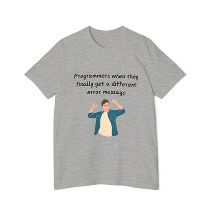 Programmer New Error Celebration Humor T Shirt | Debugging Victory Meme Tees | Usha Creations