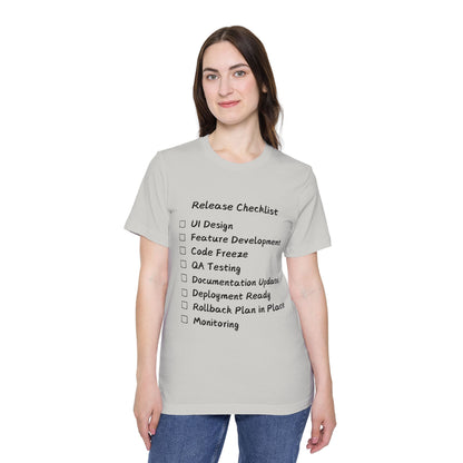 Software Release Checklist Dev Humor T Shirt | SDLC Meme Tees | Usha Creations