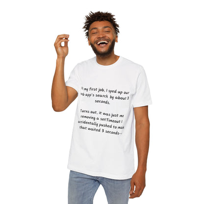 Accidental Debug Hero Web Dev Humor T Shirt | Coding Mistake Meme Tees | Usha Creations