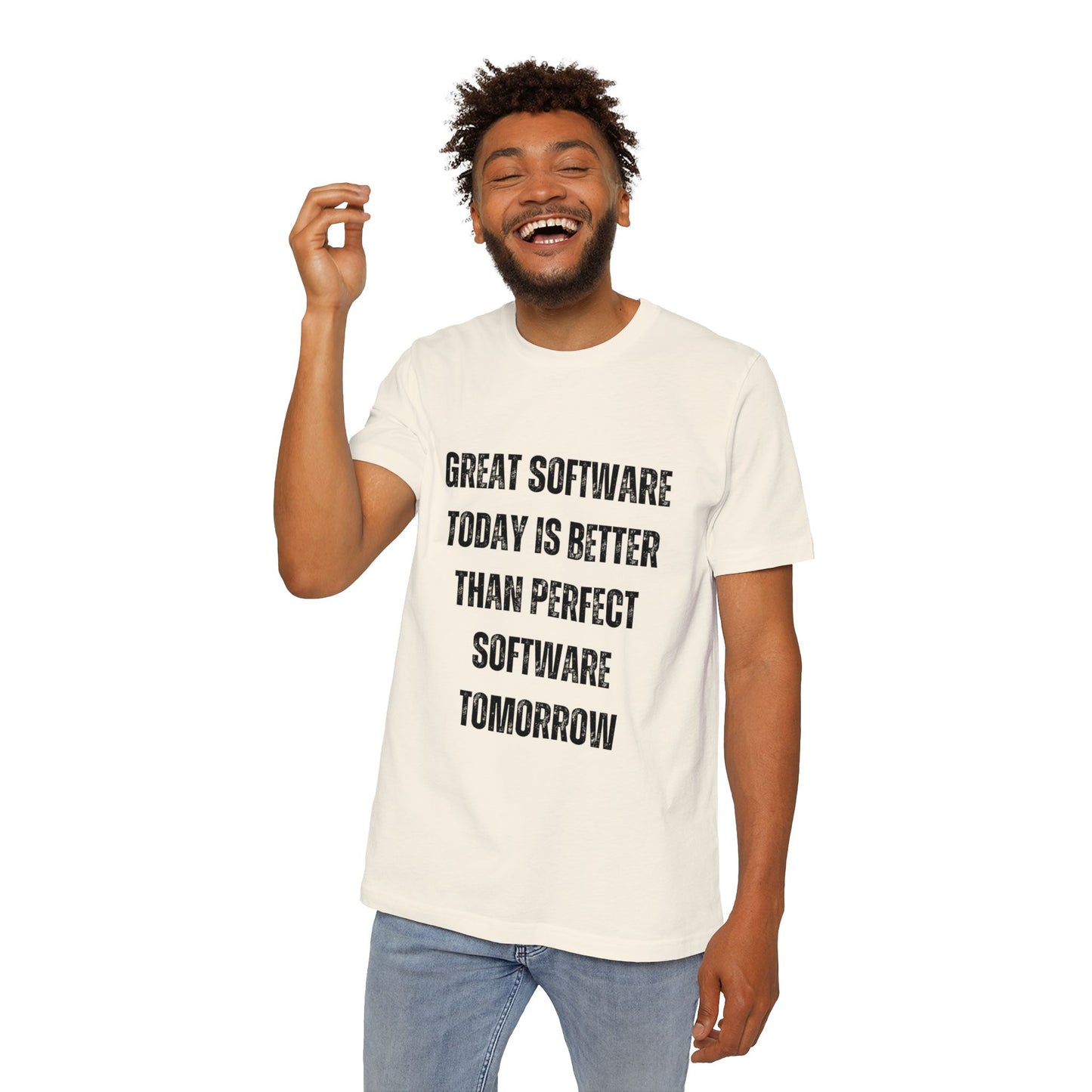 Great Software Today Is Better Than Perfect Software Tomorrow | Developer T-Shirt | Inspirational Programmer Tee | Usha Creations