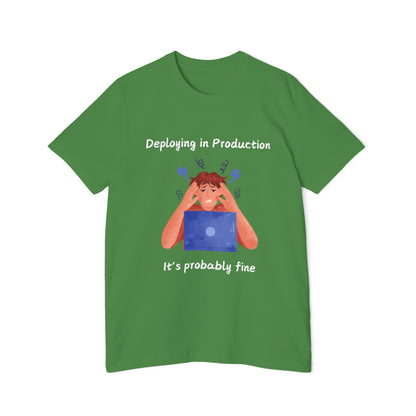 Production Deployment Stress Developer Humor T Shirt | DevOps Meme Tees | Usha Creations