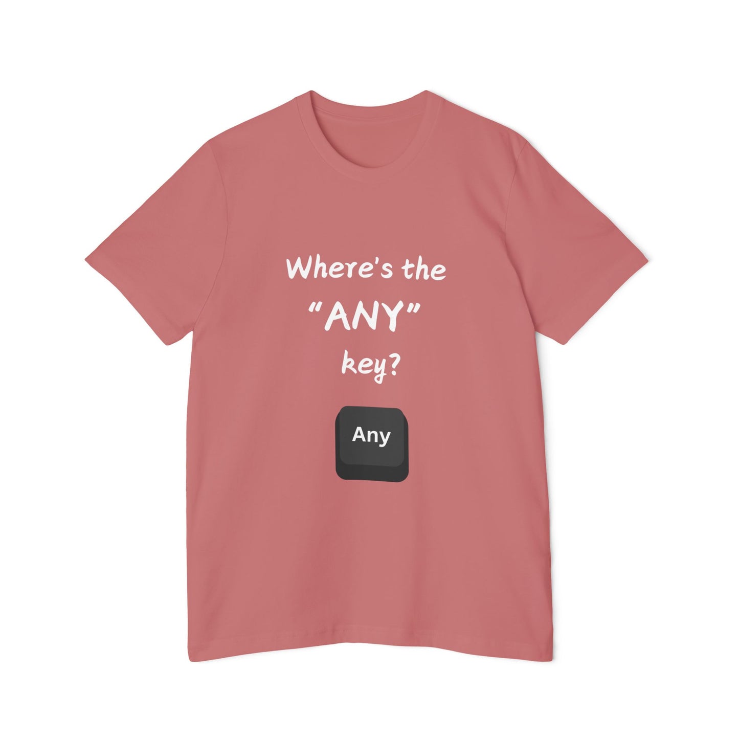 Any Key Confusion Tech Support Humor T Shirt | IT Helpdesk Meme Tees | Usha Creations