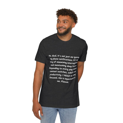 Deep Focus Productivity Tech Humor T Shirt | Programmer Concentration Meme Tees | Usha Creations