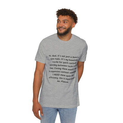 Open Tabs Context Switch Computer Science Humor T Shirt | Programmer Multitasking Meme Tees | Usha Creations