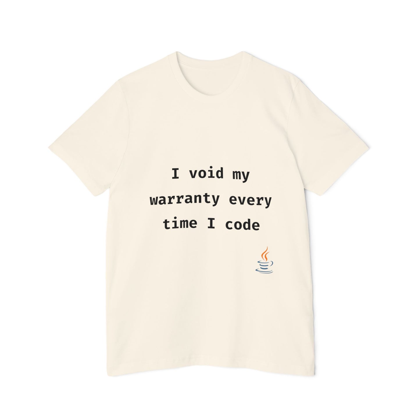 I Void My Warranty Every Time I Code | Java Programmer T-Shirt | Funny Coding Shirt | Usha Creations