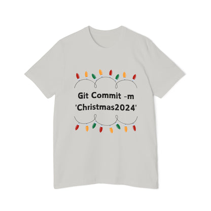 Git Christmas T-Shirt | Developer Holiday Commit 2024 | Programming Version Control Humor | Tech Winter Gift | Usha Creations