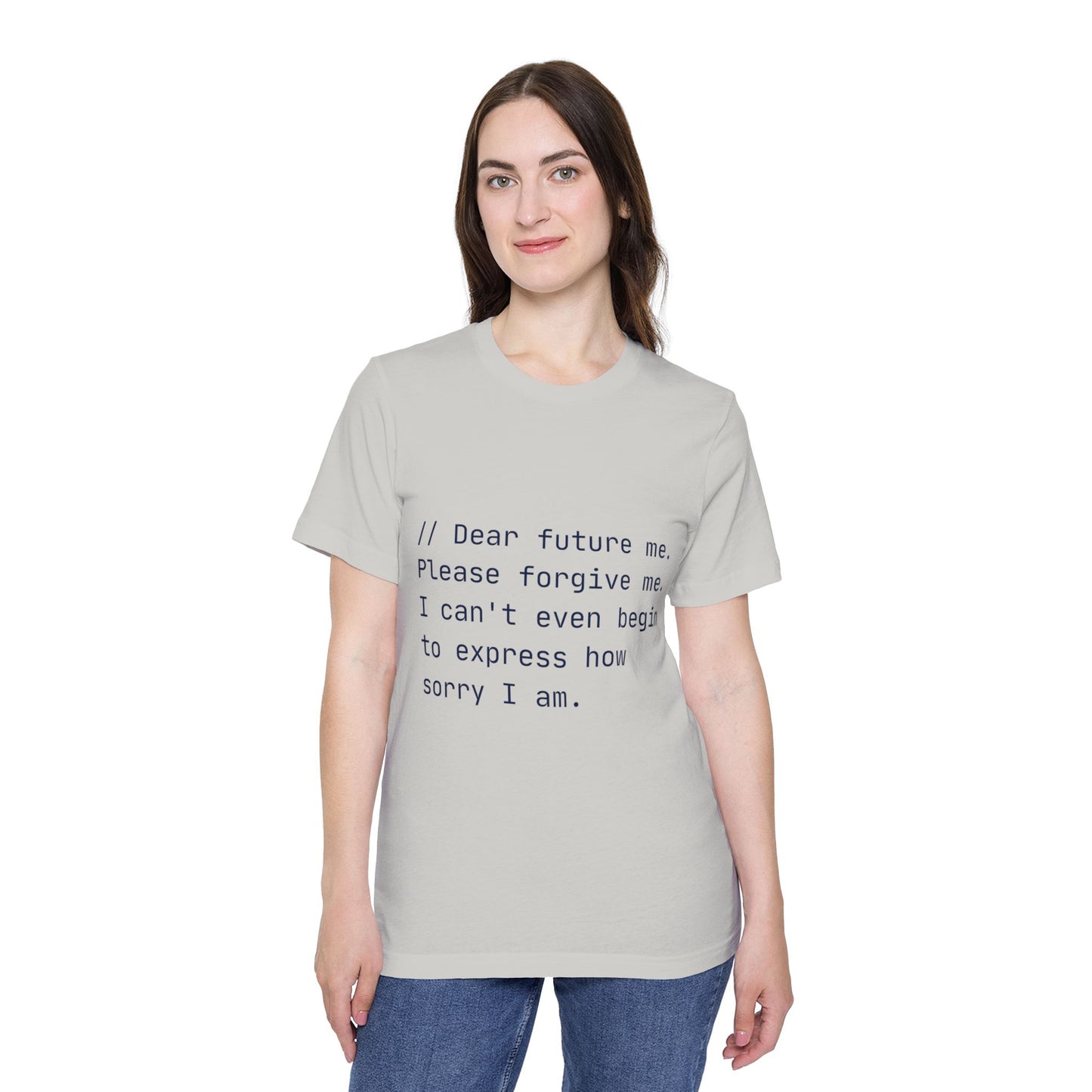 Future Apology T-Shirt | Code Comment Humor | Developer Confession | Usha Creations