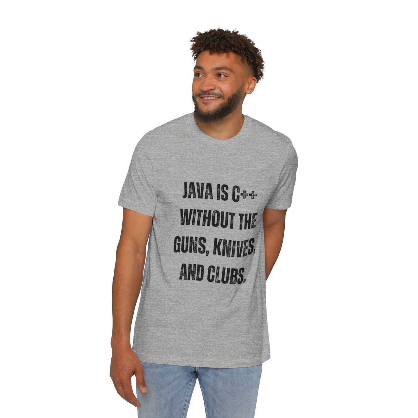 Java Is C++ Without the Guns, Knives, and Clubs | Funny Developer T-Shirt | Programming Humor Tee | Usha Creations