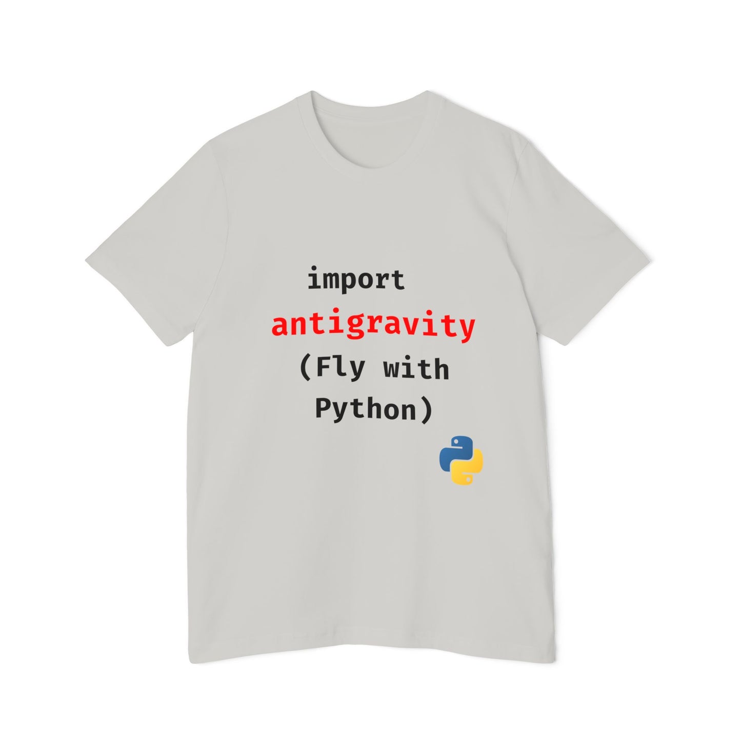 import antigravity (Fly with Python) | Funny Python Developer T-Shirt | Usha Creations