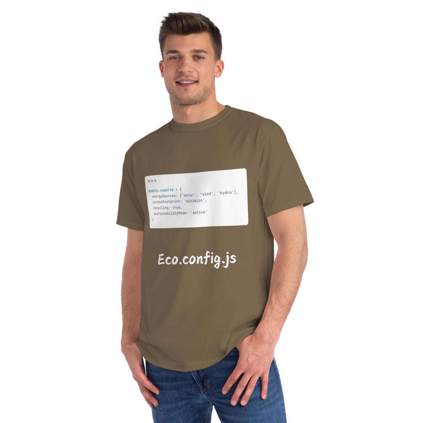 Eco.config.js Green Code Tee | Developer Earth Settings | Usha Creations