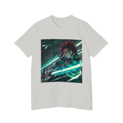 Tanjiro’s Cyber Sword Tee – Digital Demon Slayer Edition