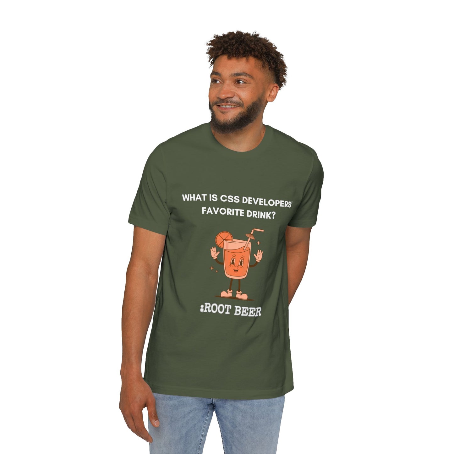 CSS Root Beer Web Developer Humor T Shirt | Front End Meme Tees | Usha Creations