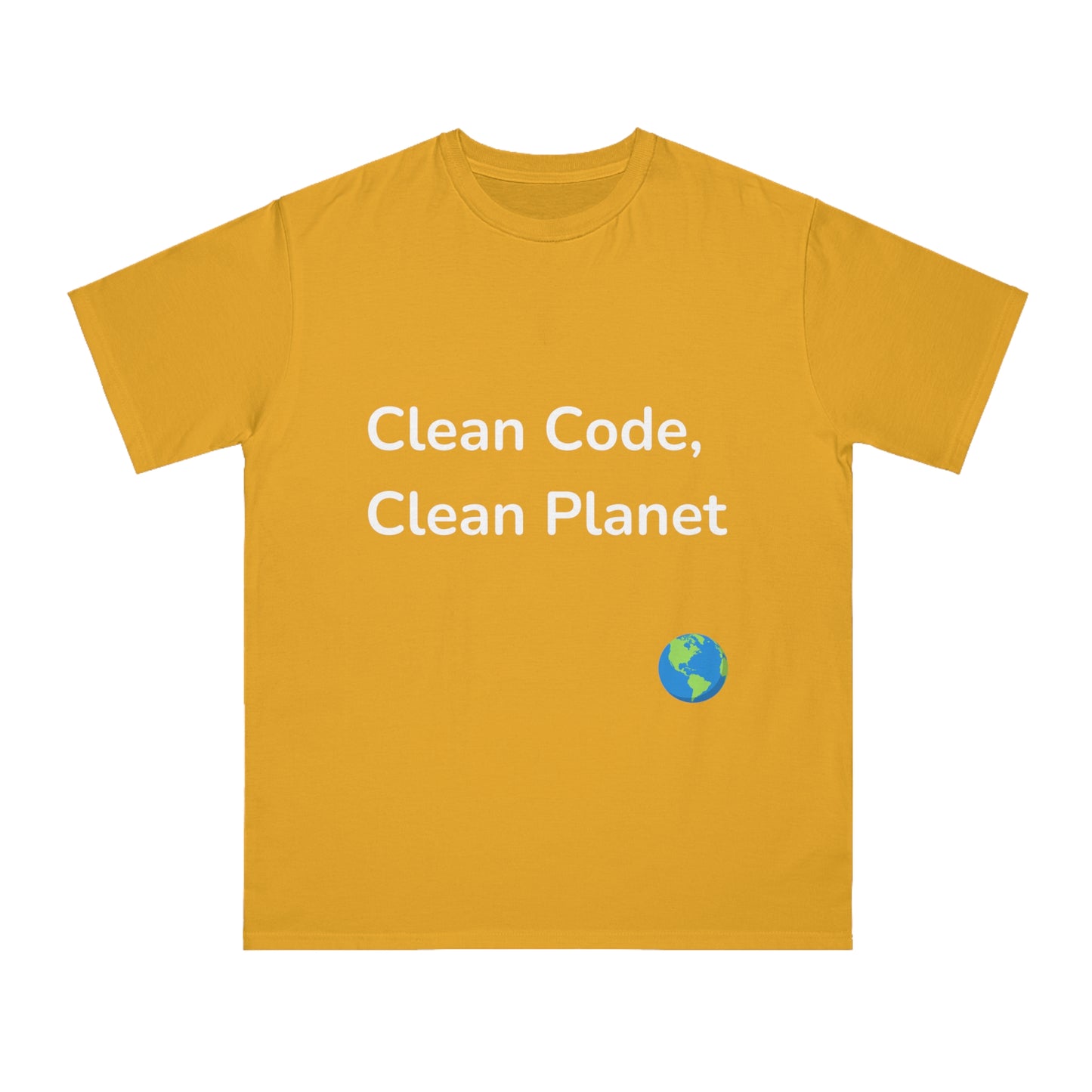 Clean Code, Clean Planet Eco Dev T-Shirt | Green Tech Tee | Usha Creations