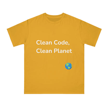 Clean Code, Clean Planet Eco Dev T-Shirt | Green Tech Tee | Usha Creations