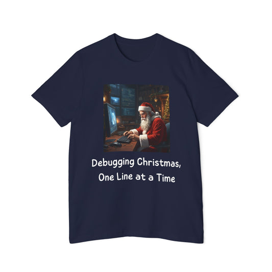 Santa's Code Workshop T-Shirt | Programmer Christmas Humor Tees | Usha Creations