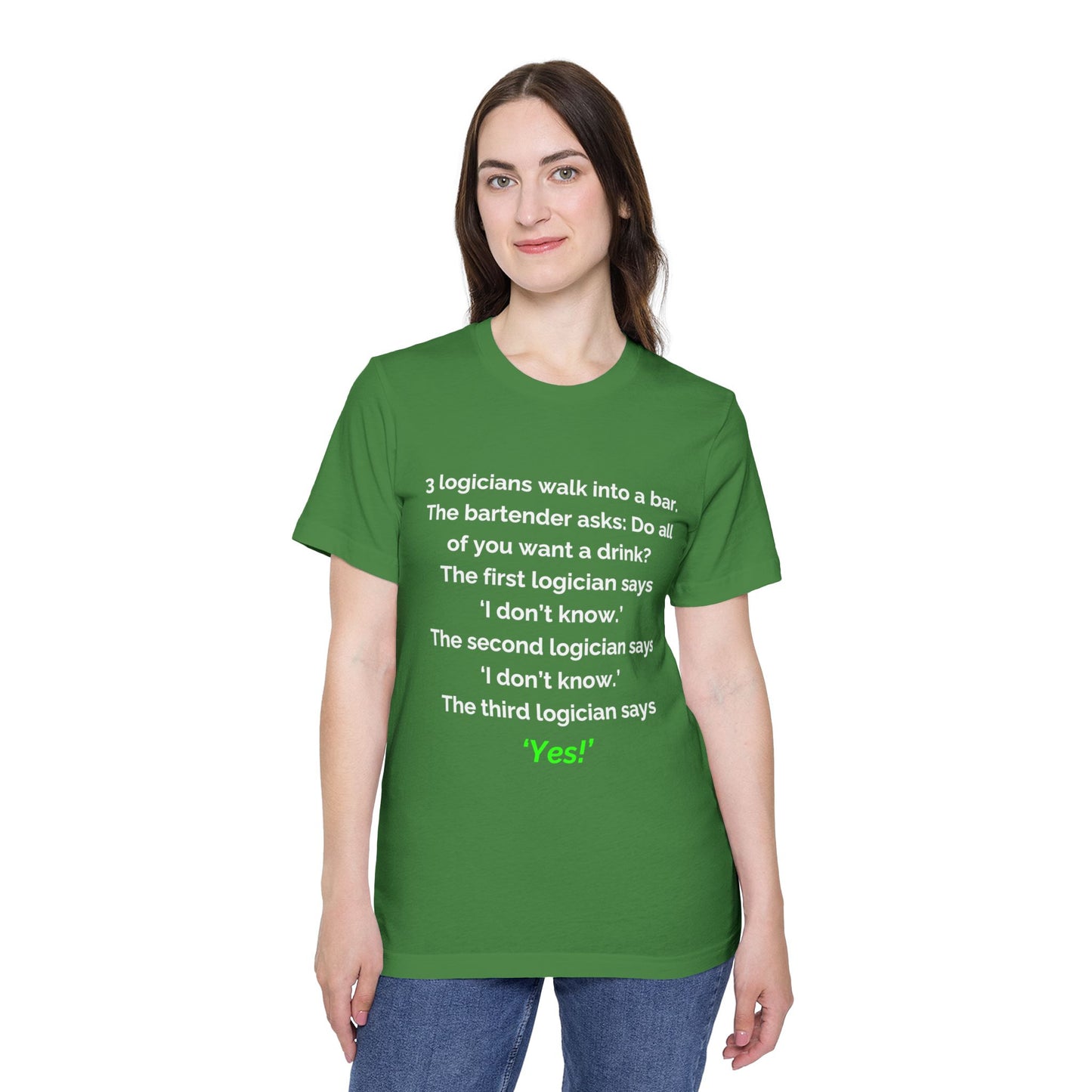 3 Logicians Walk into a Bar | Funny Logic Puzzle T-Shirt for Developers | Usha Creations