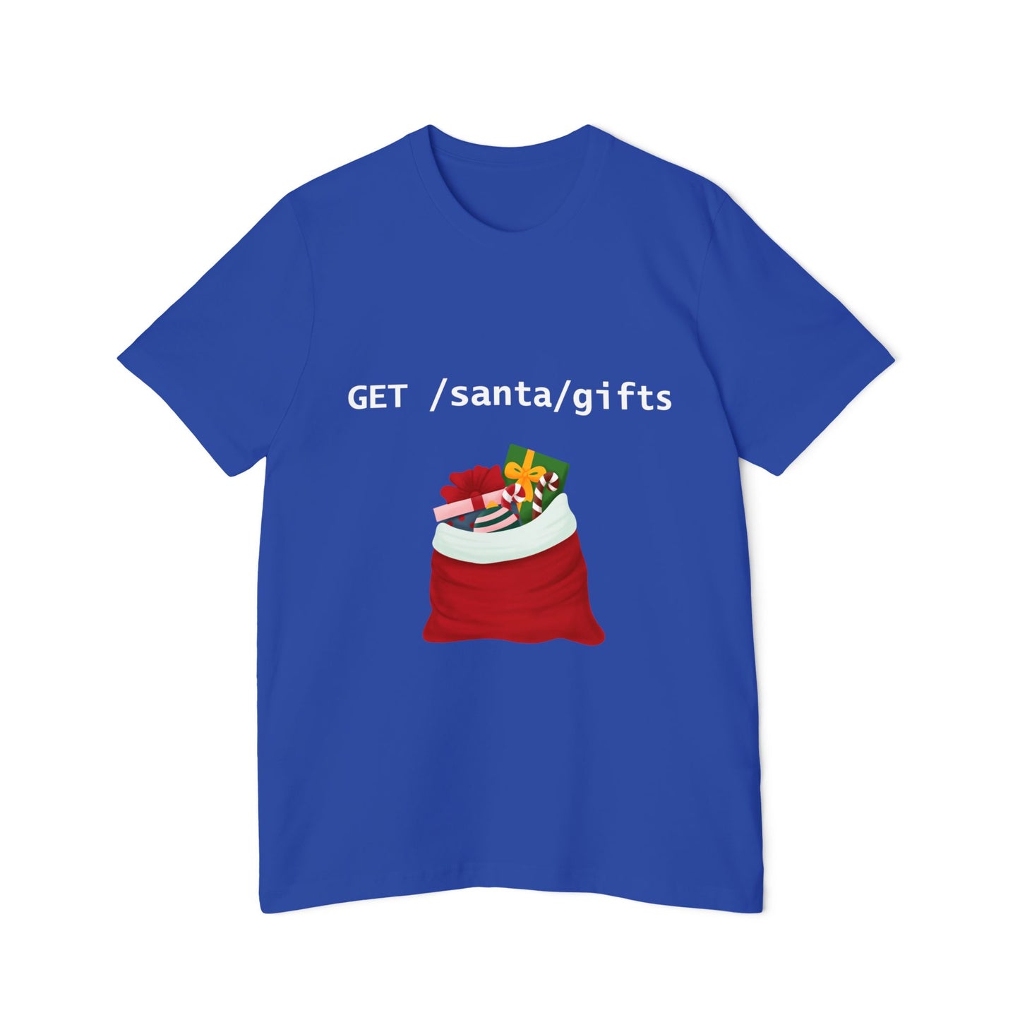 GET Santa Gifts REST API T-Shirt | Funny Backend Developer Christmas Gift 2024 | API Engineer Holiday Present | Usha Creations