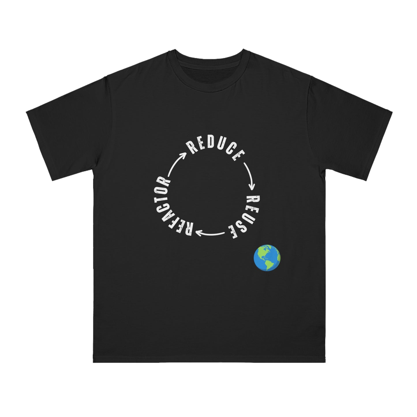 Reduce Reuse Refactor Loop Tee | Eco Code Cycle Shirt | Usha Creations