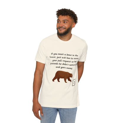 Bear Pull Request Review Developer Humor T Shirt | Coding Wildlife Meme Tees | Usha Creations