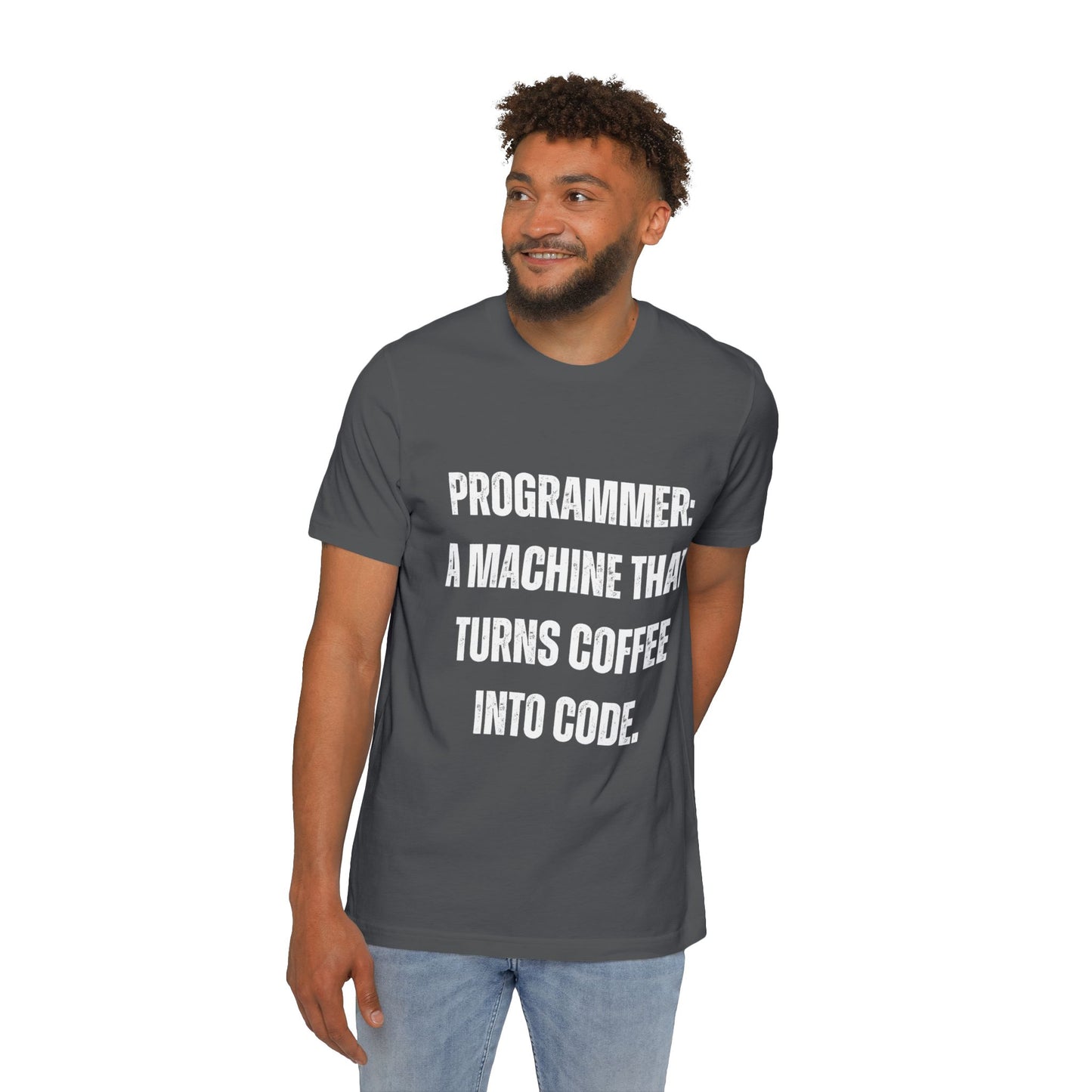 Programmer: A Machine That Turns Coffee into Code | Funny Developer T-Shirt | Coder Life Tee | Usha Creations