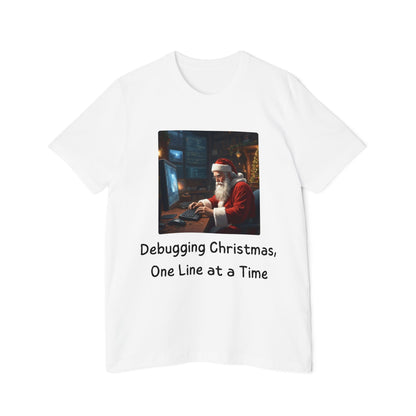 Santa's Code Workshop T-Shirt | Programmer Christmas Humor Tees | Usha Creations