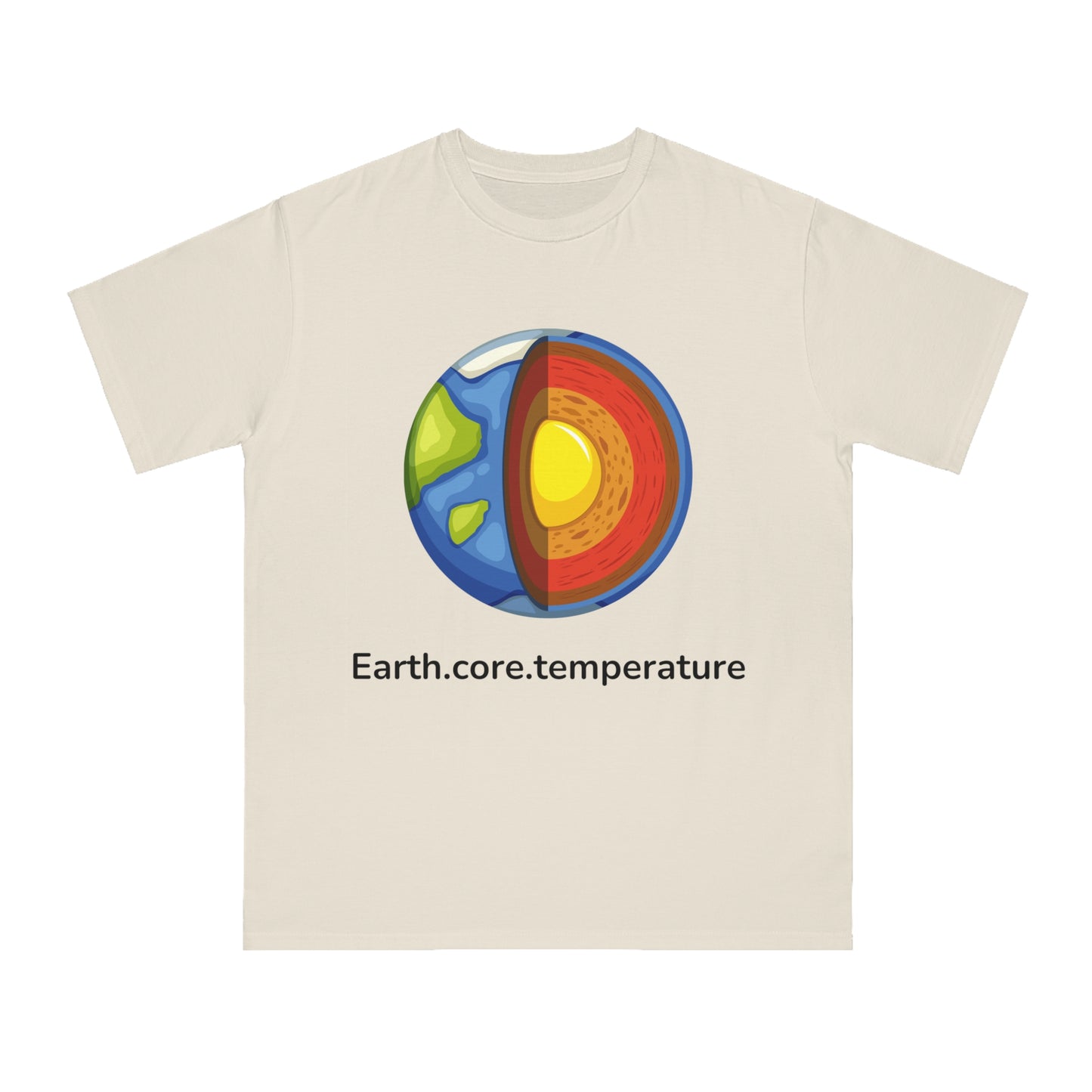 Earth.core.temperature Tee | Geo-Code Energy Shirt | Usha Creations