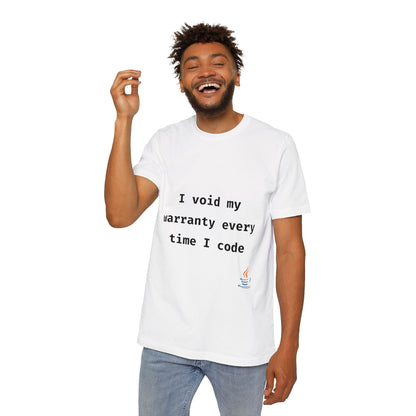 I Void My Warranty Every Time I Code | Java Programmer T-Shirt | Funny Coding Shirt | Usha Creations