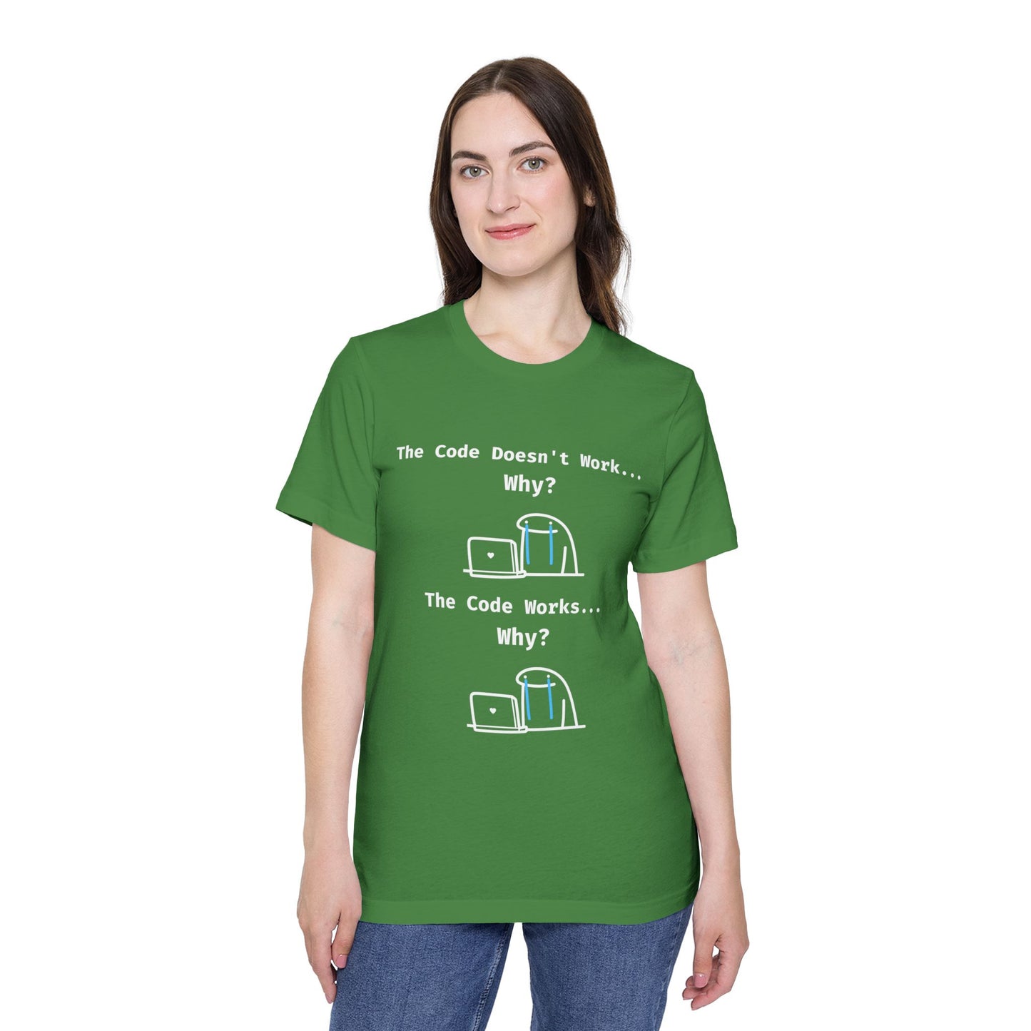 Developer Emotion Rollercoaster Debugging Humor T Shirt | Coding Life Meme Tees | Usha Creations