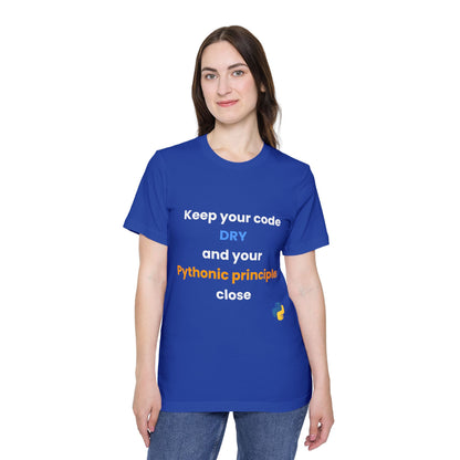 Keep Your Code DRY and Your Pythonic Principles Close | Funny Python Developer T-Shirt | Usha Creations