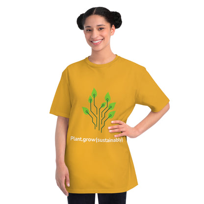 Plant.grow(sustainably) Eco Dev Tee | Green Code Shirt | Usha Creations