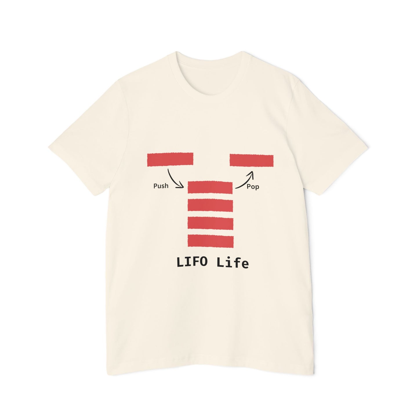 LIFO Life | Stack Data Structure T-Shirt | DSA Apparel | Interview Series | Usha Creations