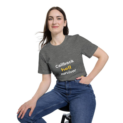 Callback Hell Survivor | Funny Coding T-Shirt for Developers | Usha Creations