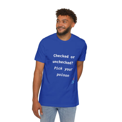 Checked or Unchecked? Pick Your Poison | Java Programming T-Shirt | Funny Developer Shirt | Usha Creations