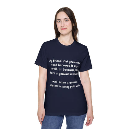 Tech Career Interest Humor T Shirt | Software Developer Meme Tees | Usha Creations