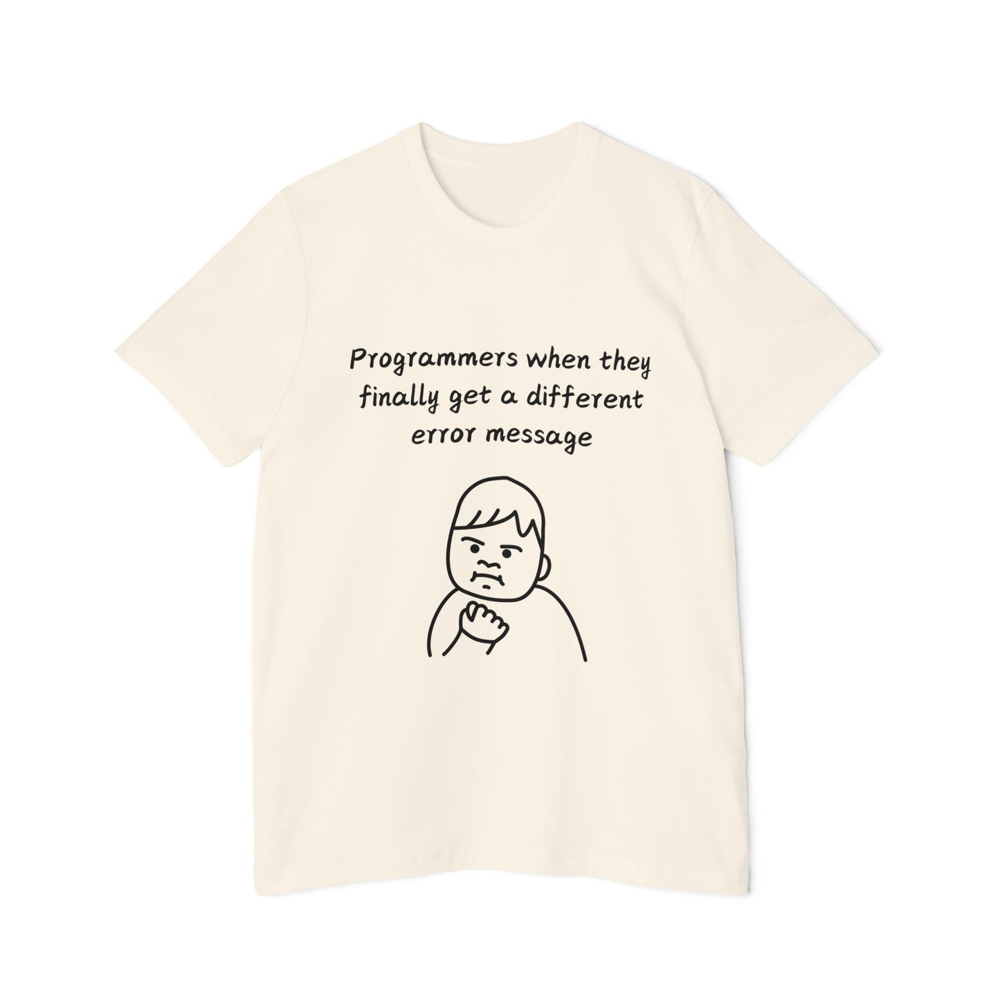 Programmer New Error Success Kid Humor T Shirt | Debugging Meme Tees | Usha Creations