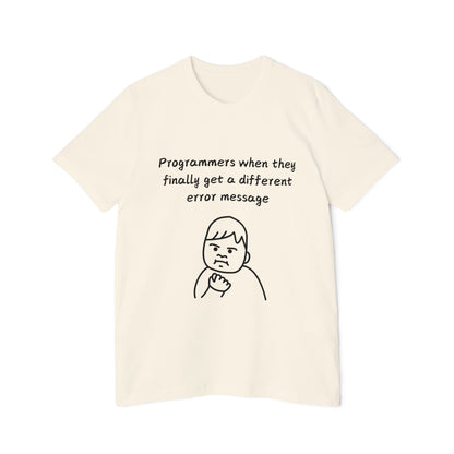 Programmer New Error Success Kid Humor T Shirt | Debugging Meme Tees | Usha Creations