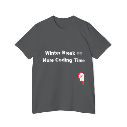 Winter Break Coding T-Shirt | Christmas Developer Time 2024 | Holiday Programming Humor | Usha Creations