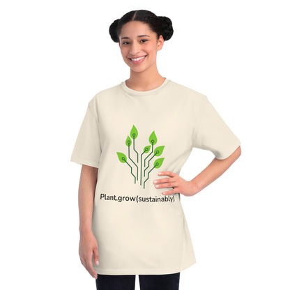 Plant.grow(sustainably) Eco Dev Tee | Green Code Shirt | Usha Creations