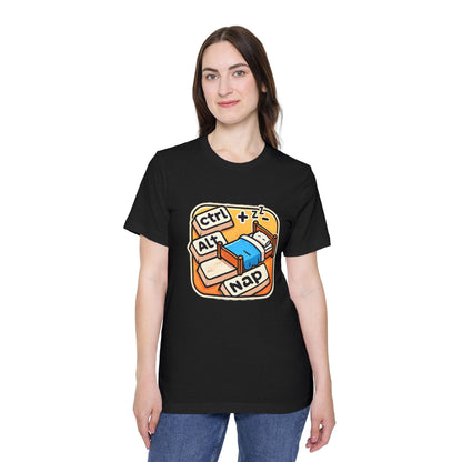 Ctrl+Alt+Nap Tech-Themed T-Shirt