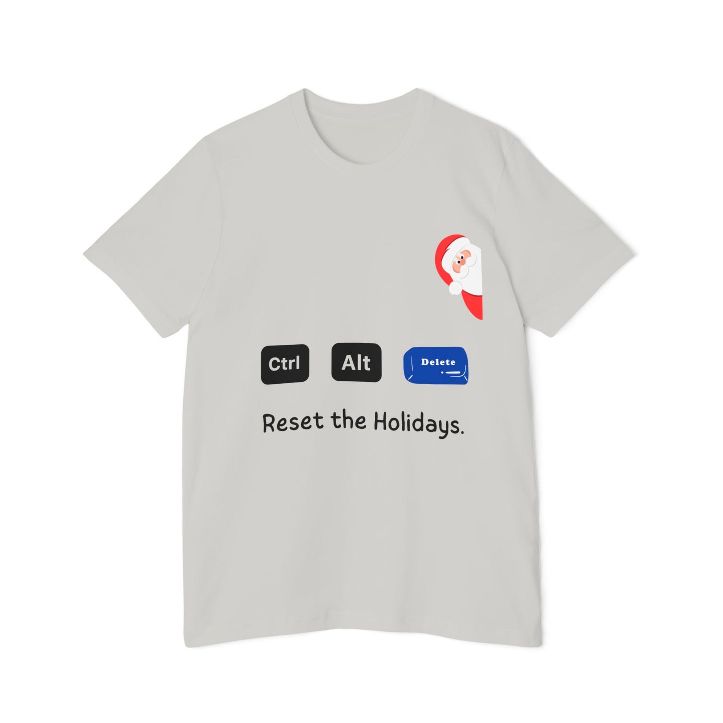 Ctrl Alt Delete Christmas T-Shirt | Funny IT Support Holiday Gift 2024 | Tech Support Secret Santa Present  | Usha Creations