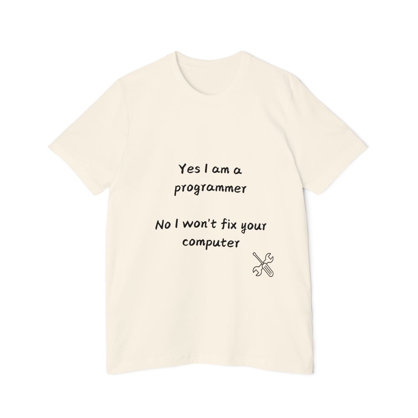 Programmer Not IT Support Humor Tech T Shirt | Coder Life Meme Tees | Usha Creations