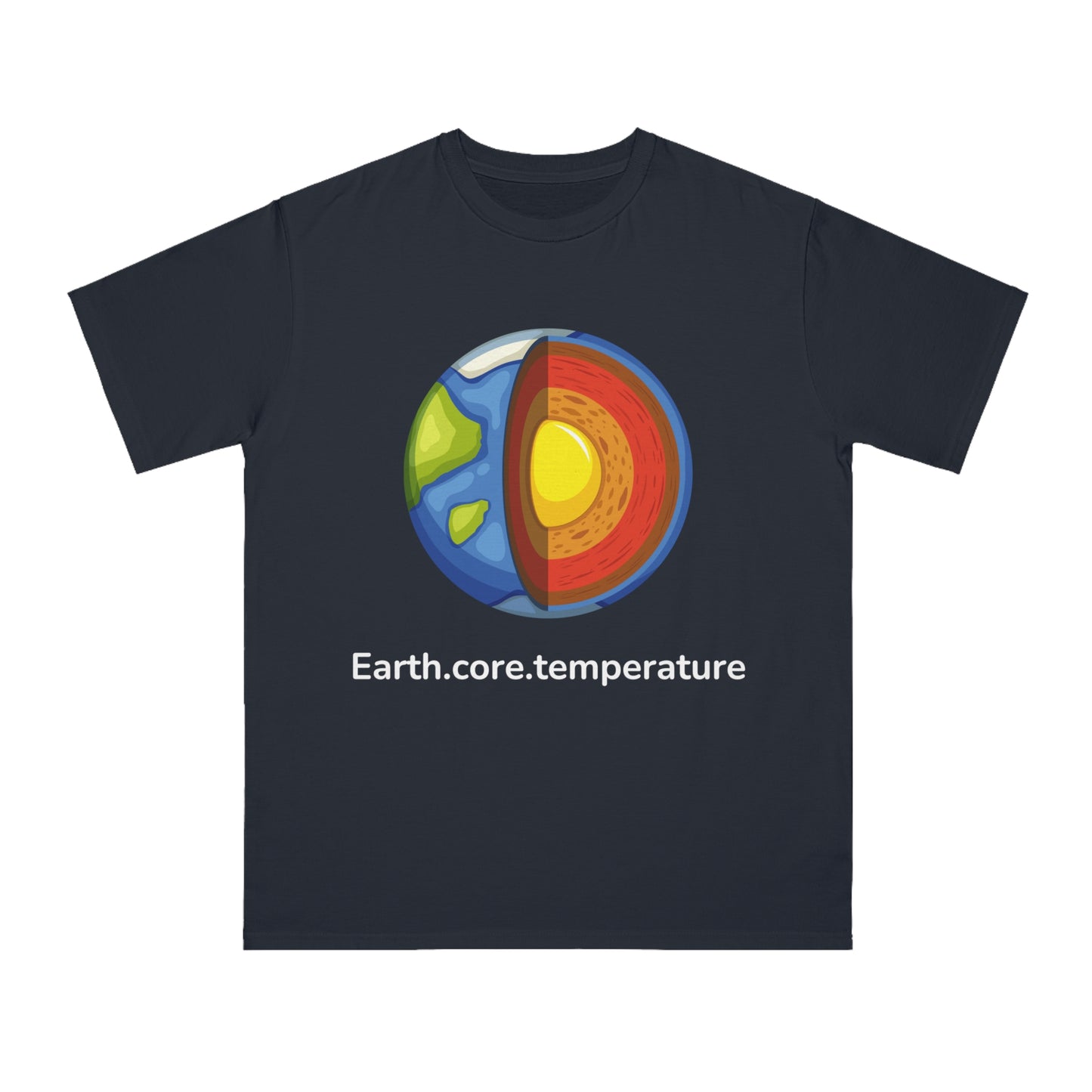 Earth.core.temperature Tee | Geo-Code Energy Shirt | Usha Creations