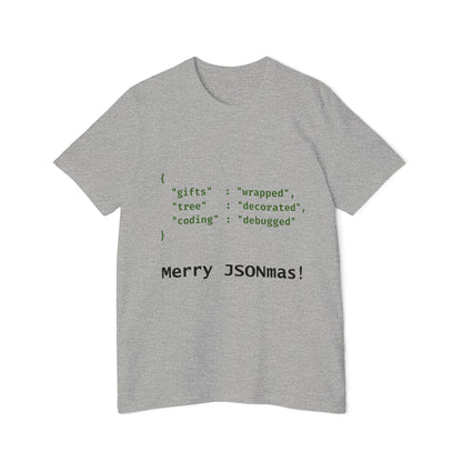 Merry JSONmas Developer T-Shirt | Funny JSON Christmas Gift 2024 | JavaScript Holiday Present | Usha Creations