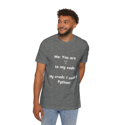 Python Semicolon Pickup Line Programmer Humor T Shirt | Coding Romance Meme Tees | Usha Creations