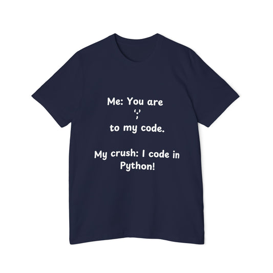 Python Semicolon Pickup Line Programmer Humor T Shirt | Coding Romance Meme Tees | Usha Creations