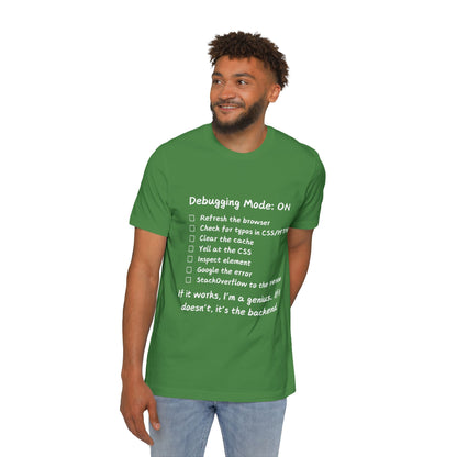 Frontend Debugging Mode Web Dev Humor T Shirt | CSS Battle Meme Tees | Usha Creations