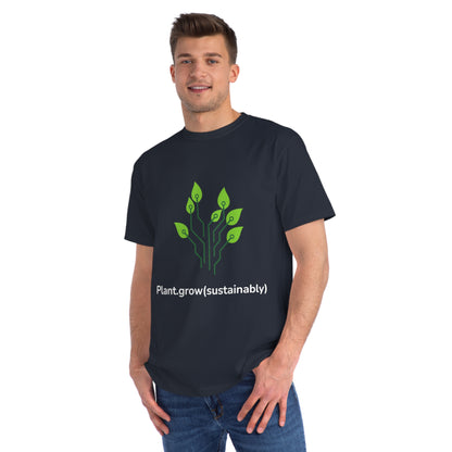 Plant.grow(sustainably) Eco Dev Tee | Green Code Shirt | Usha Creations